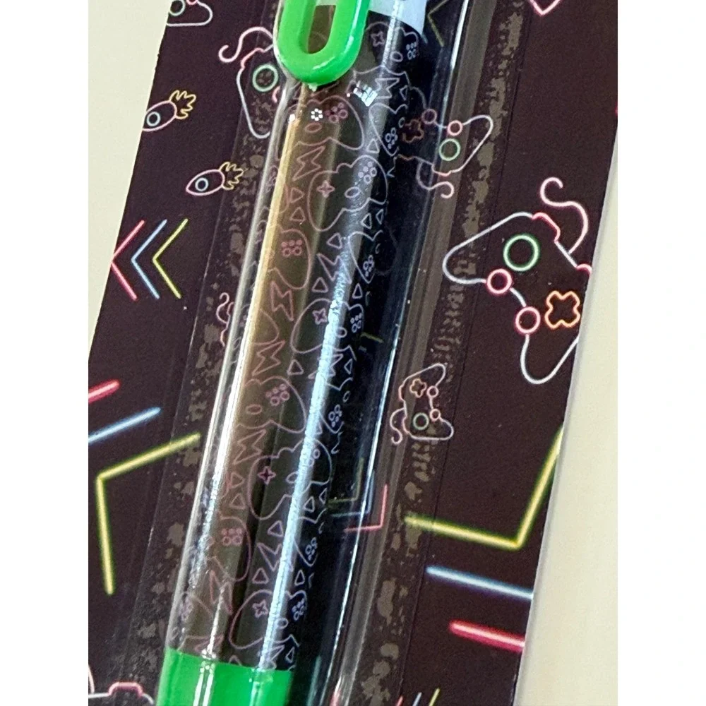 Gamer Video Game Controller 6‎ Color Retractable Ballpoint Pen Multi Ink Neon